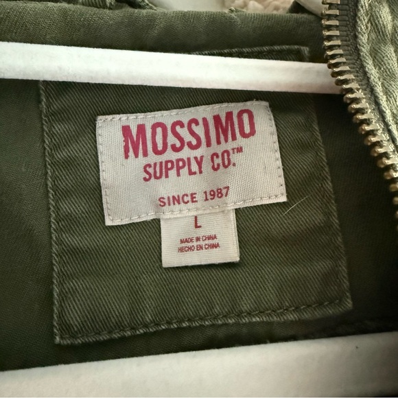 Target/mossimo supply co. Cotton Army green olive green utility jacket - Picture 6 of 9